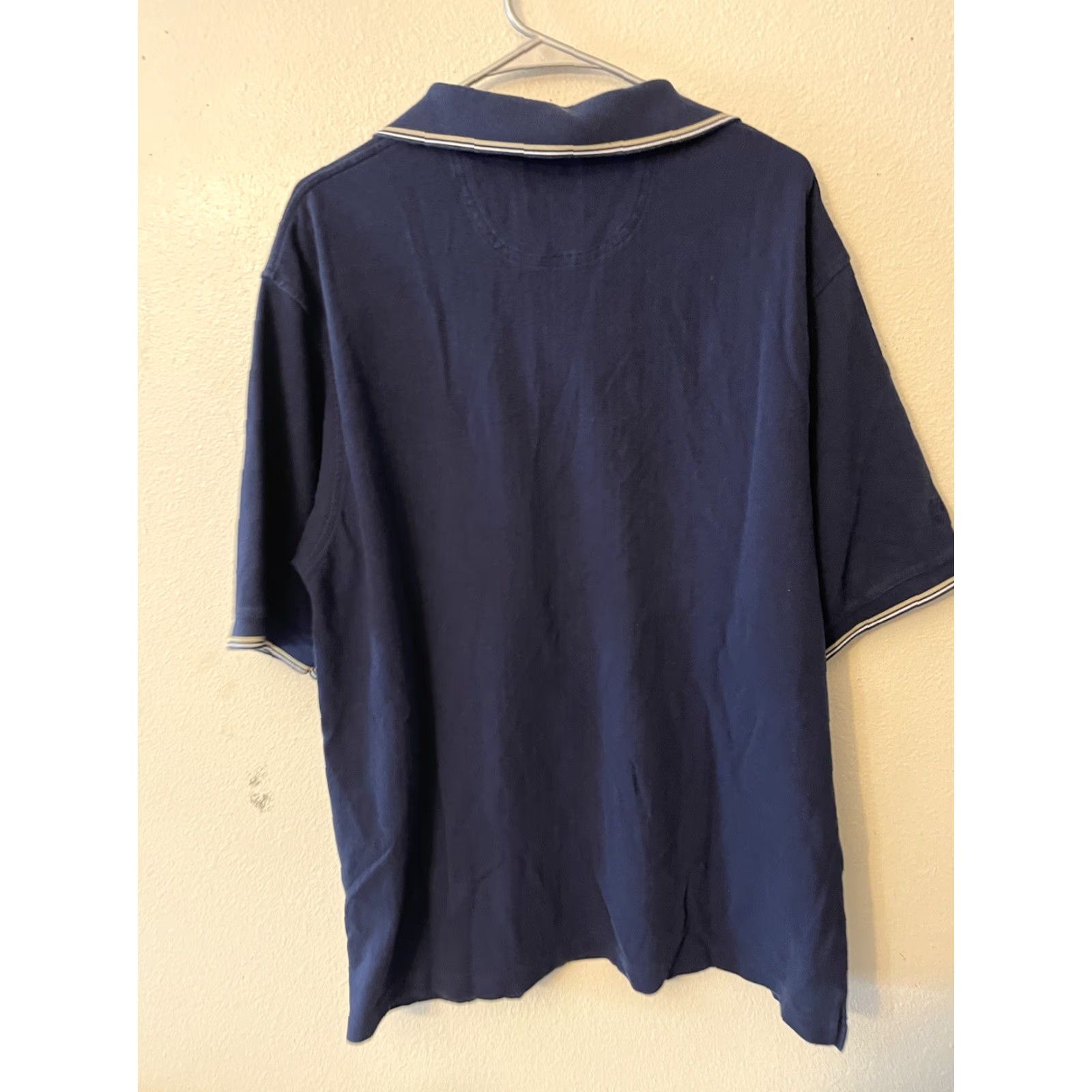 Haggar Haggar Men's Polo Shirt Navy Blue Short Sleeve XL Performance Wear Cool 18 Polo Shirt Size US XL / EU 56 / 4 - 3 Thumbnail