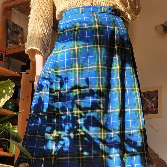 Vintage Vintage Bonda Nova Scotia Tartan Wool Dress Kilt- Size 8/26" Size 26" / US 2 / IT 38 - 2 Thumbnail