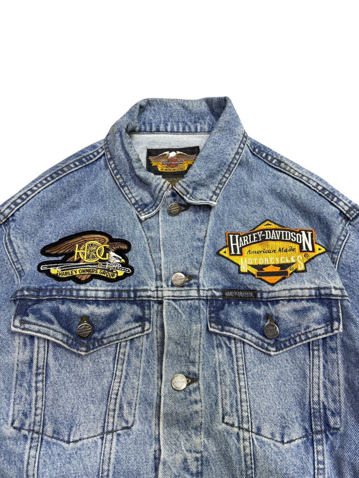 Harley Davidson Vintage Harley Davidson Denim Jacket Size US S / EU 44-46 / 1 - 6 Thumbnail