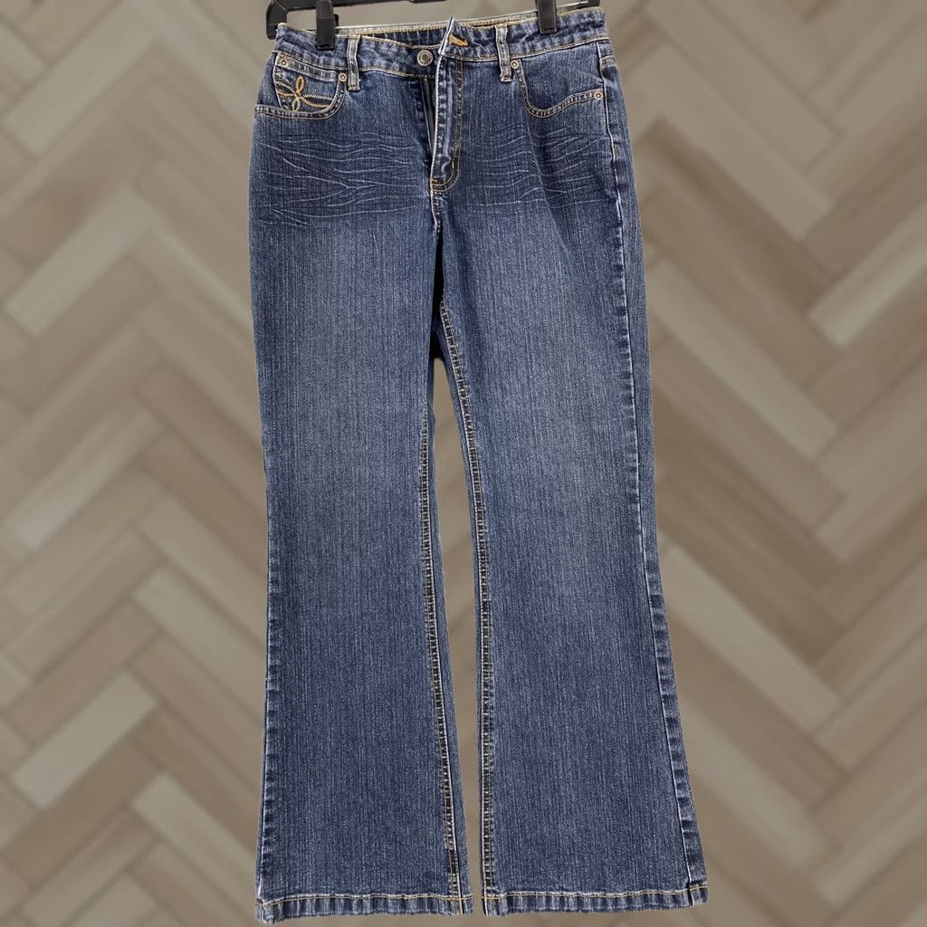 Vintage Arizona Jeans Blue Women’s Jeans Size 16 Slim Delgado Wide Leg Denim Regular Rise 27.5in Size 38" / US 16 / IT 52 - 1 Thumbnail