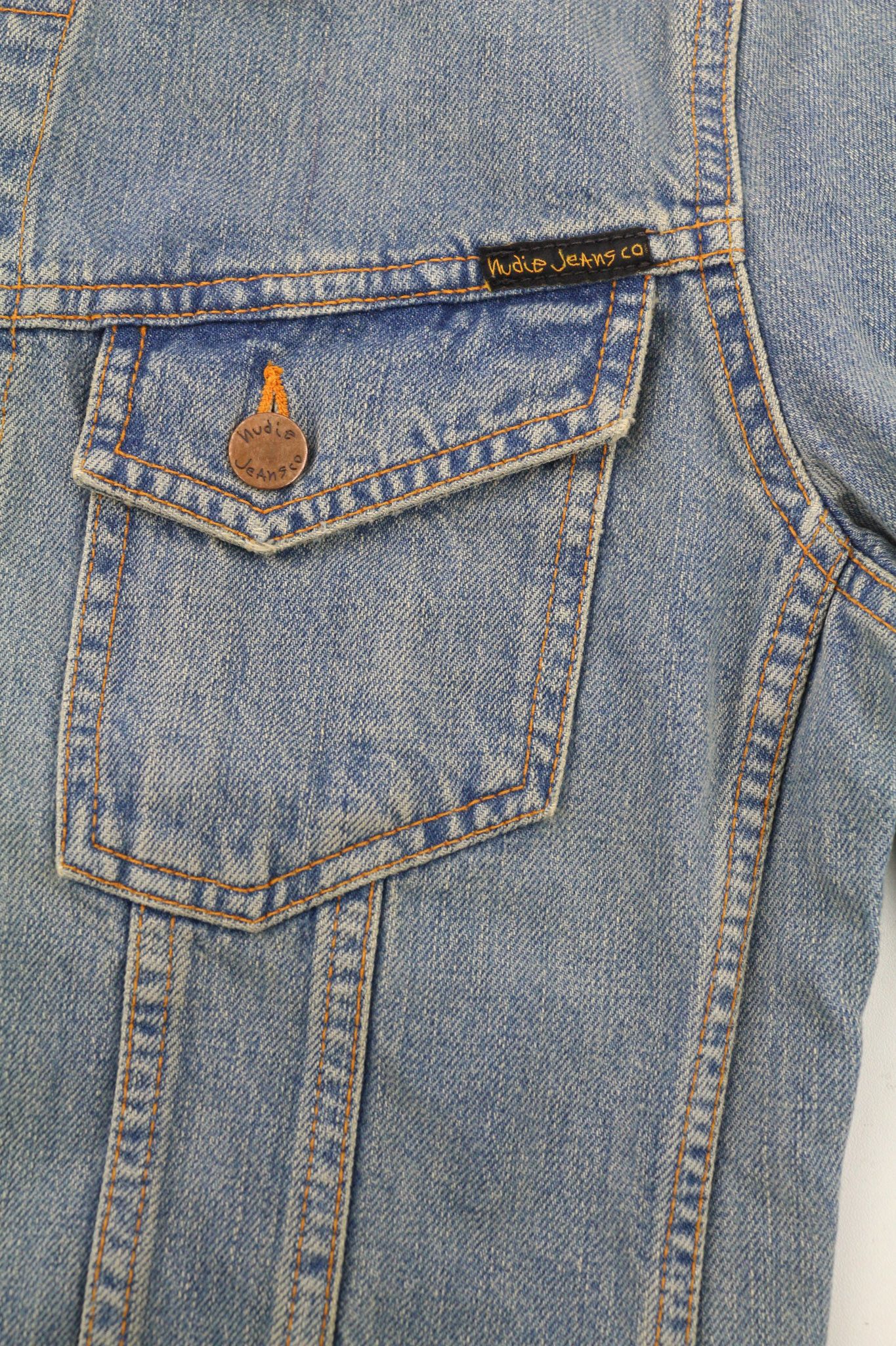Nudie Jeans BILLY S Worn Washed Denim Jacket 81046 Size US S / EU 44-46 / 1 - 6 Thumbnail