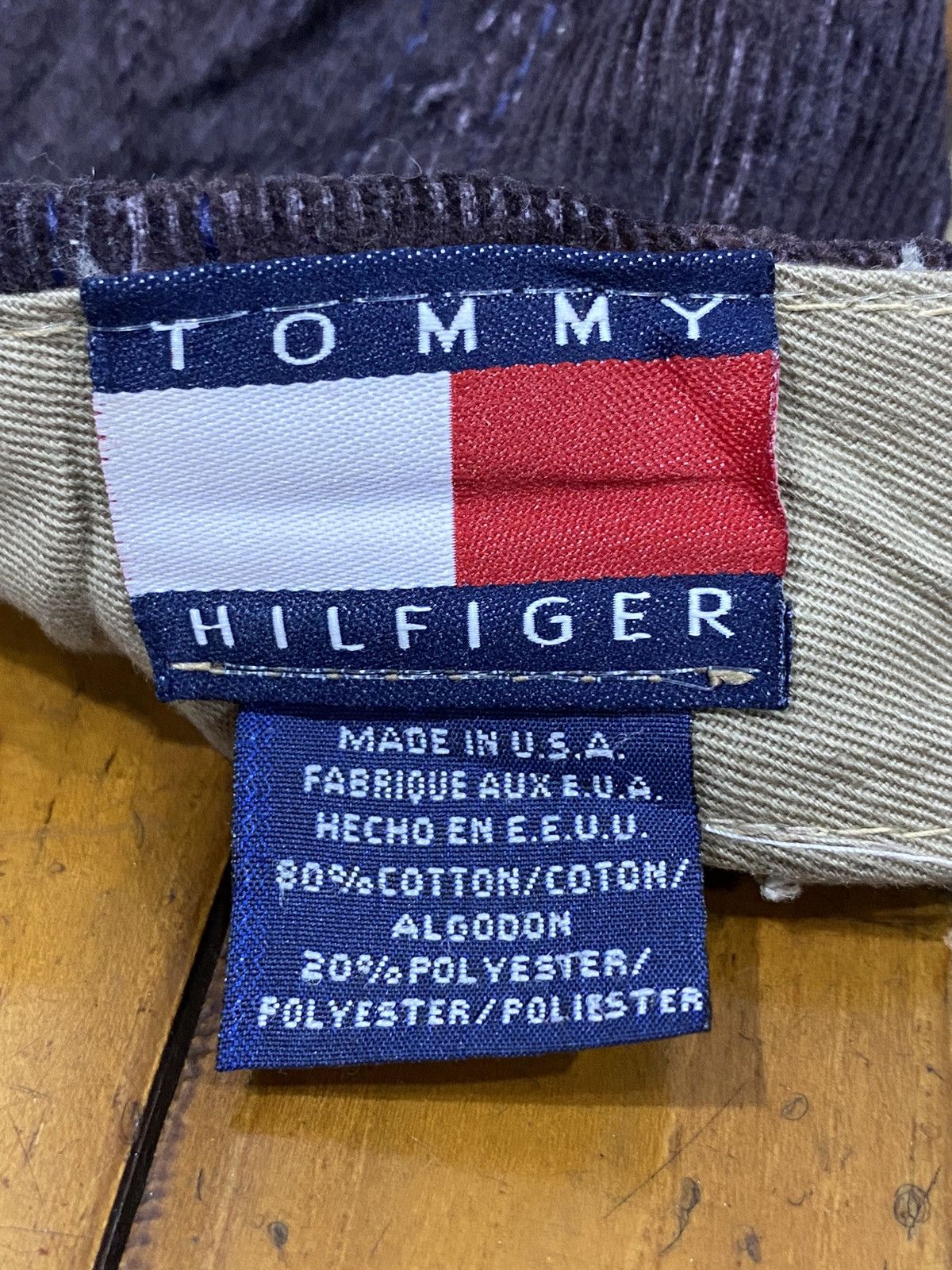 Tommy Hilfiger × Vintage Vintage TOMMY HILFIGER Velvet Snap Cap Adustable Size ONE SIZE - 11 Thumbnail