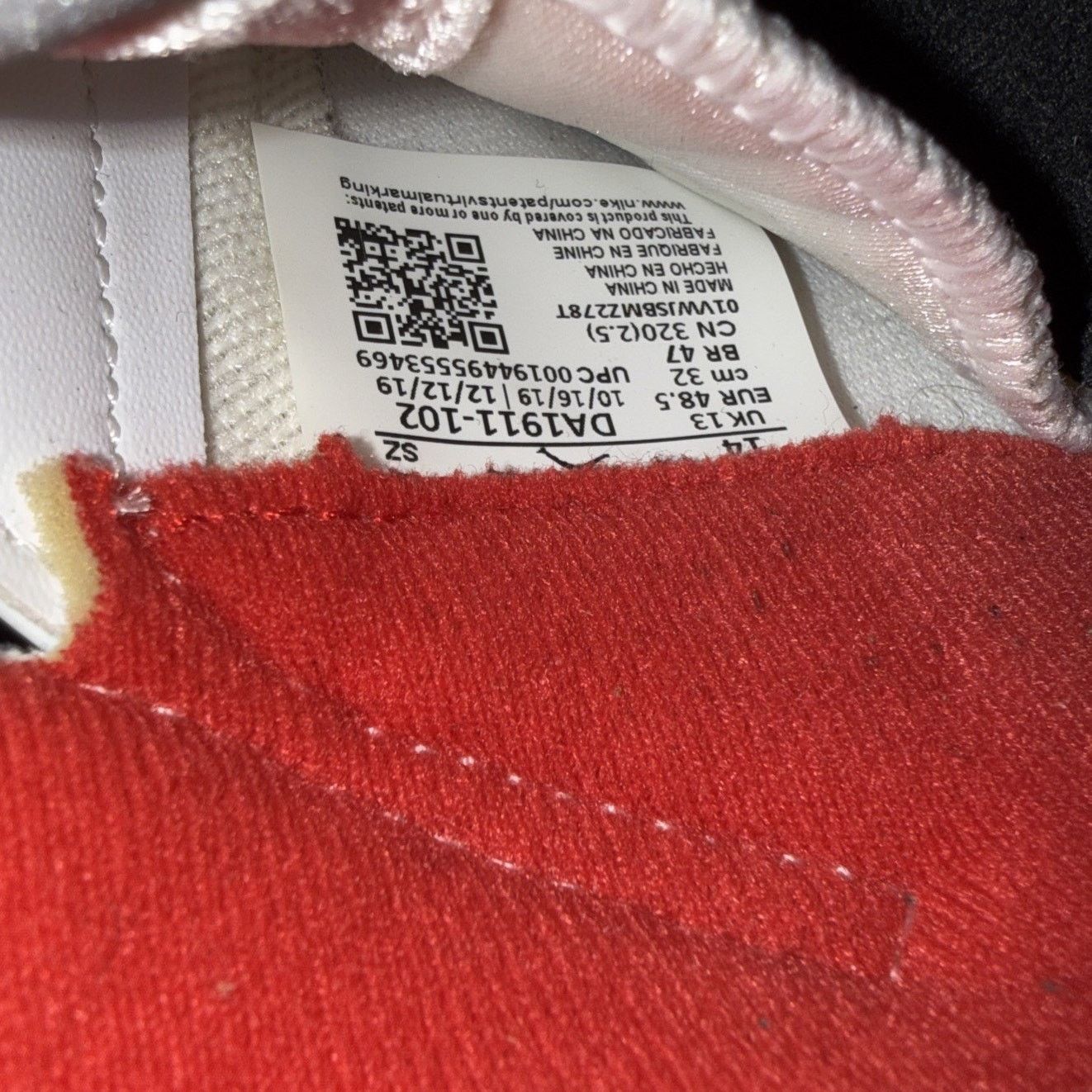 Nike Size 14 - Air Jordan 5 Retro 2013 White Fire Red Size US 14 / EU 47 - 6 Thumbnail