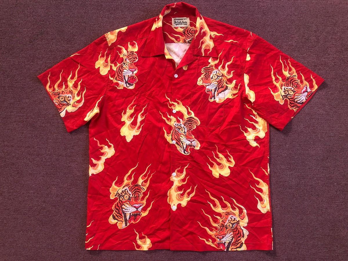 Guilty Parties × Japanese Brand × Wacko Maria Wacko Mario Guilty Parties Tim  Lehi Tiger Hawaiian Shirt XL | Grailed