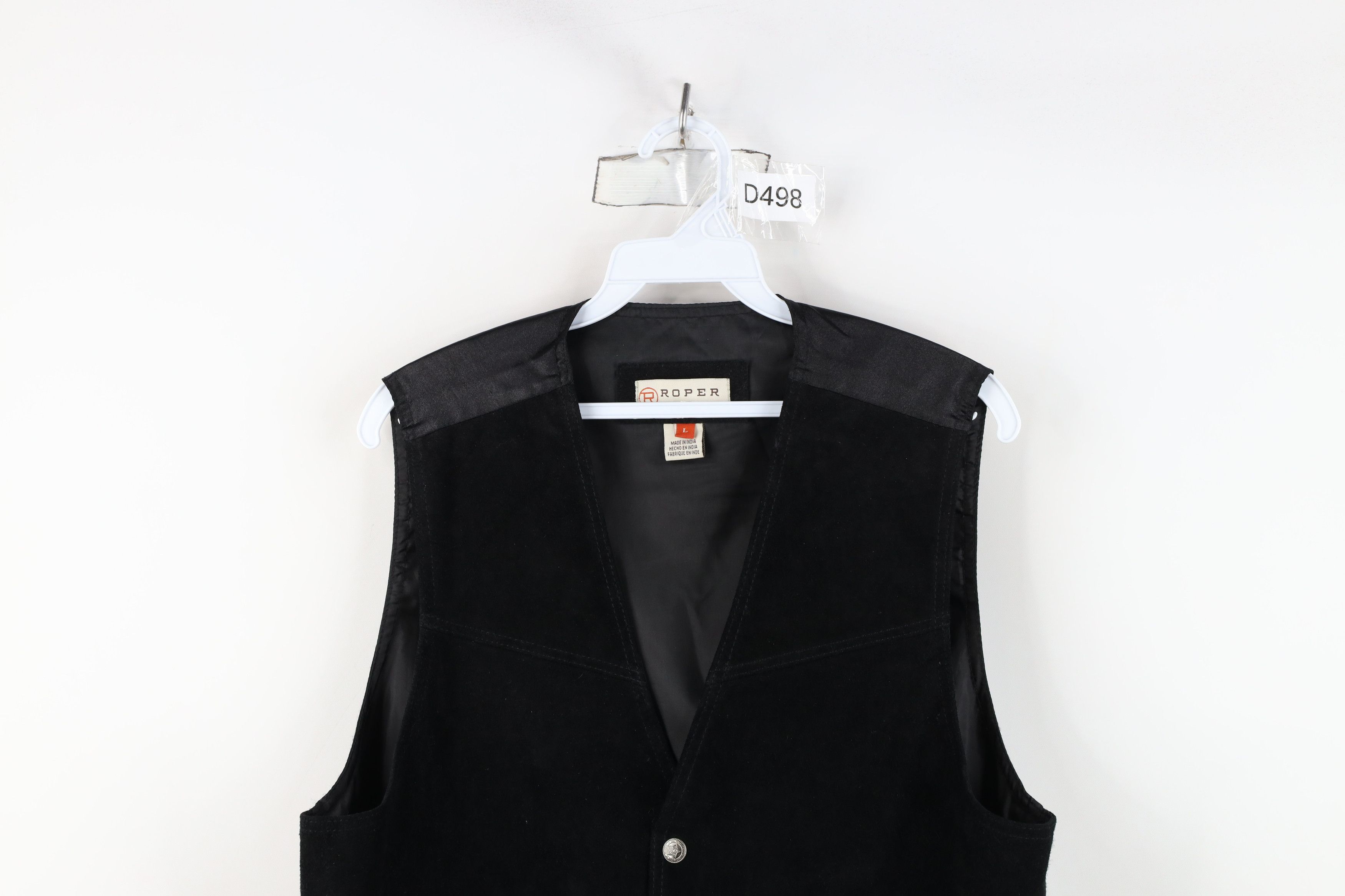 Vintage Vintage 90s Streetwear Cowboy Buckle Back Suede Leather Vest Size US L / EU 52-54 / 3 - 2 Thumbnail