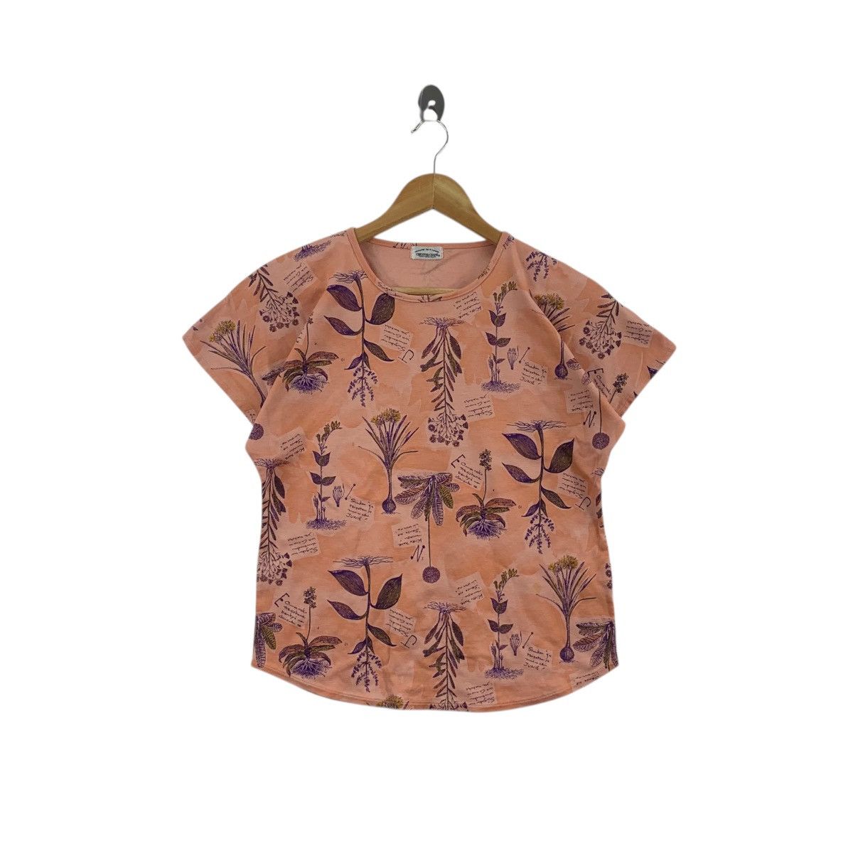 Vintage Vintage 80’ CRESTED CRANE TOKYO Designer AOP Tee Shirt Top Size S / US 4 / IT 40 - 1 Thumbnail