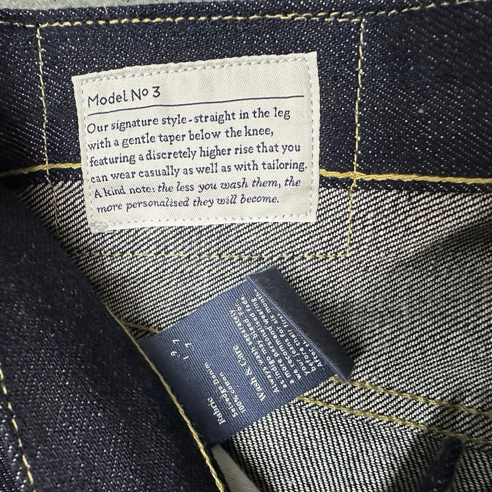 Drake's Drakes No.3 Indigo Japanese Selvedge Denim Jeans 28x34 Size US 28 / EU 44 - 8 Thumbnail