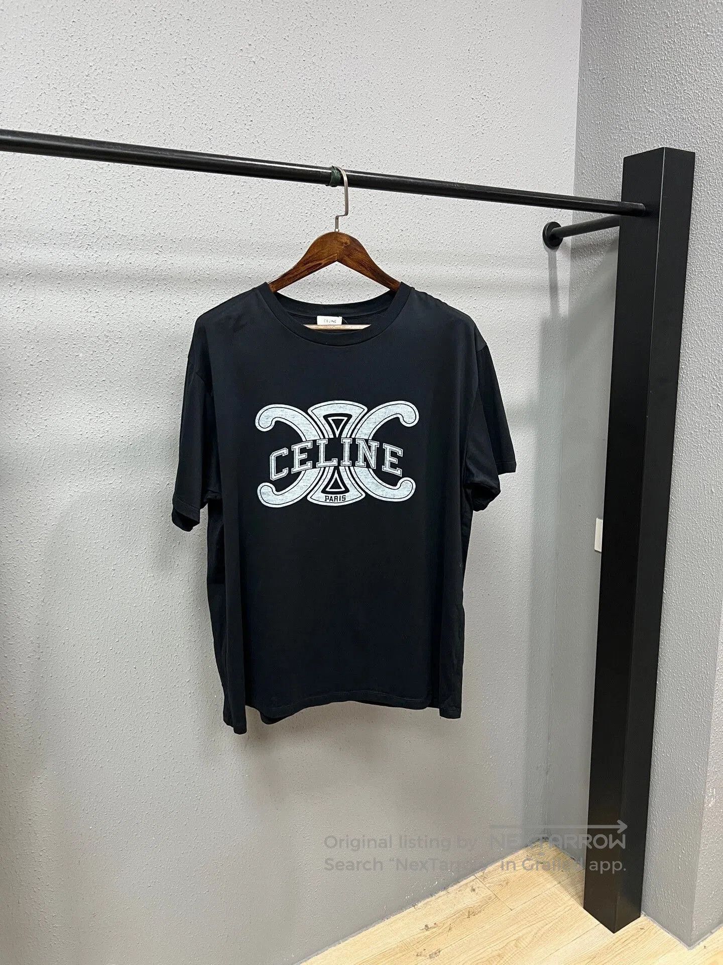 Celine Celine Black Short Sleeve Logo T-Shirt. Size US XL / EU 56 / 4 - 1 Thumbnail