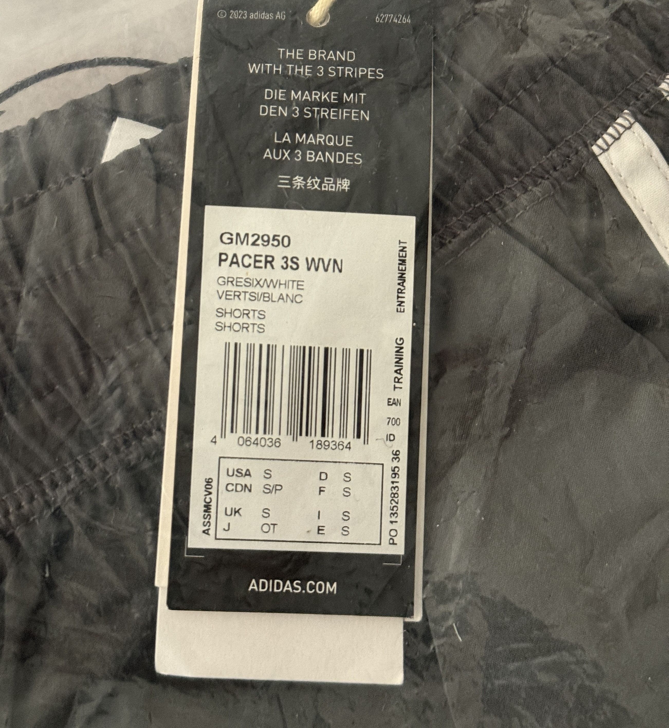 Adidas ADIDAS Women Gym & Training PACER 3-STRIPES WOVEN SHORTS S Size 27" / US 4 / IT 40 - 3 Thumbnail