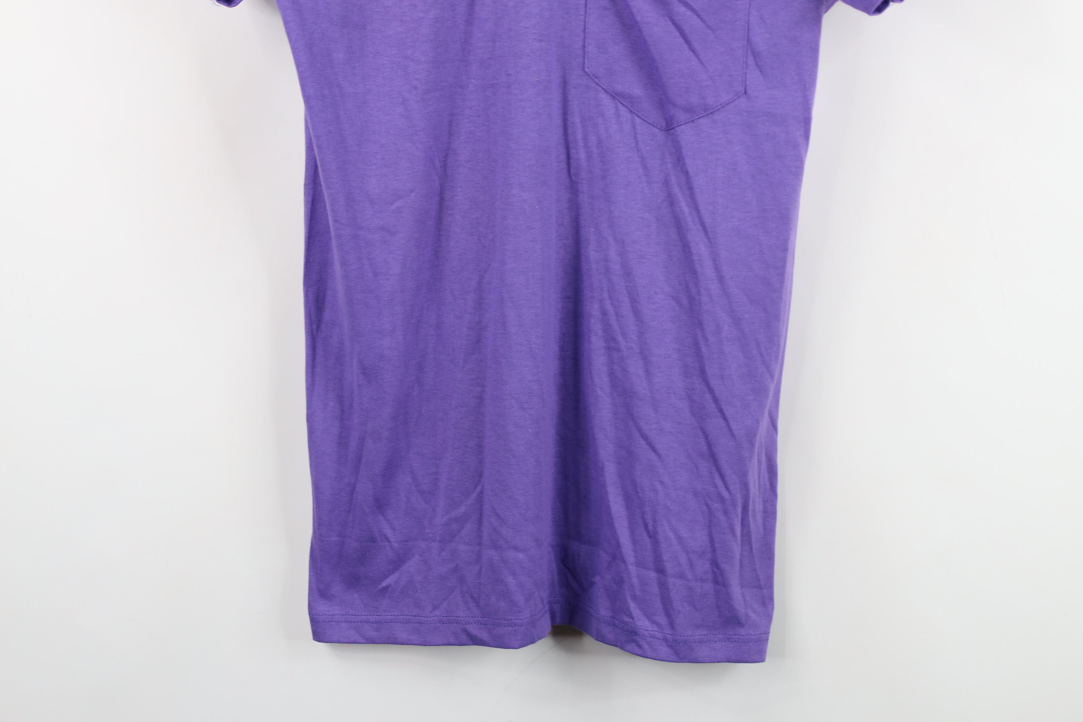 Vintage Deadstock Vintage 70s Streetwear Pocket T-Shirt Purple USA Size M / US 6-8 / IT 42-44 - 3 Thumbnail