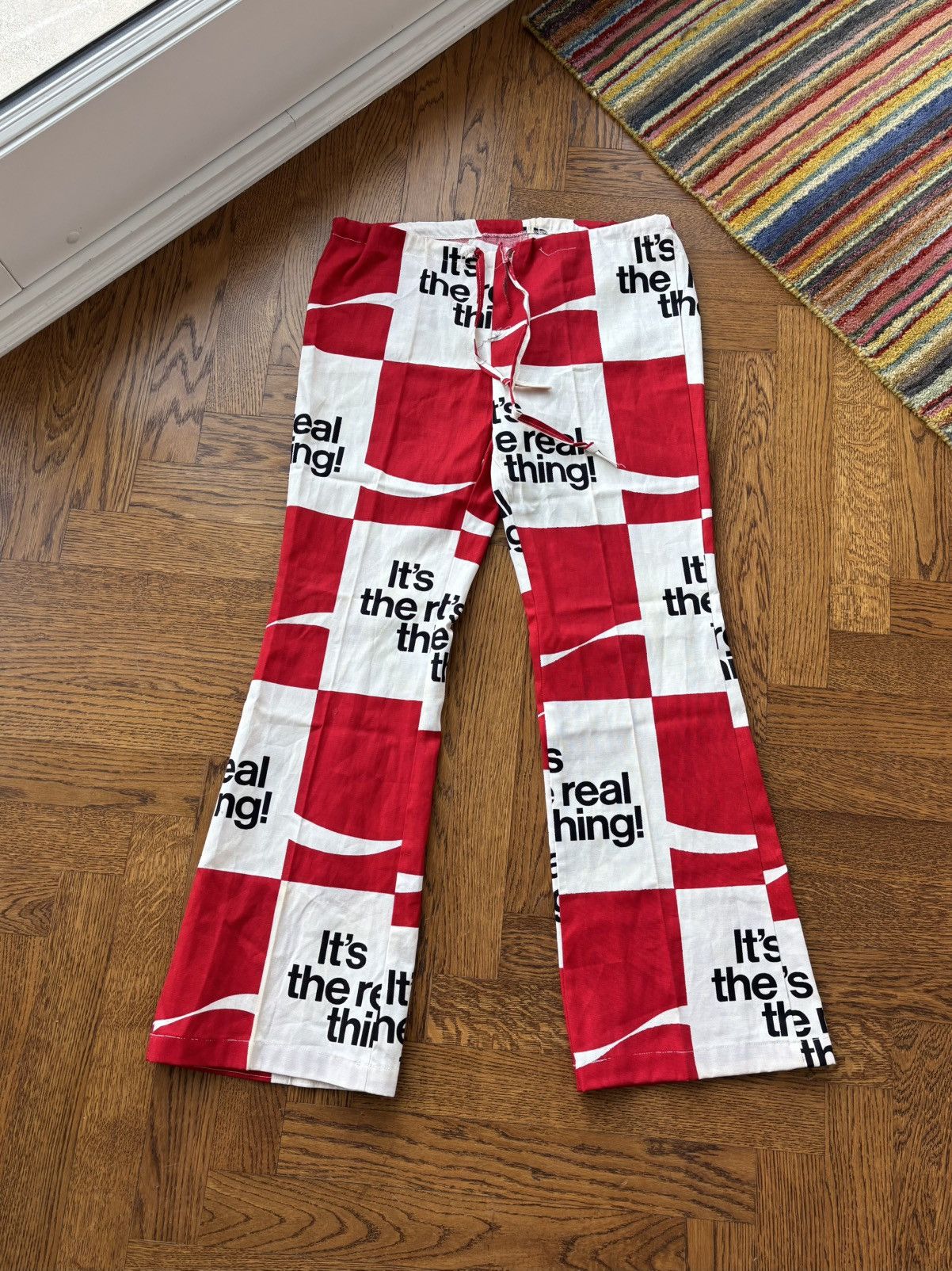 Coca Cola × Vintage 1970s Coca-Cola Trousers True Vintage Checker Plaid Flared Size US 36 / EU 52 - 17 Thumbnail