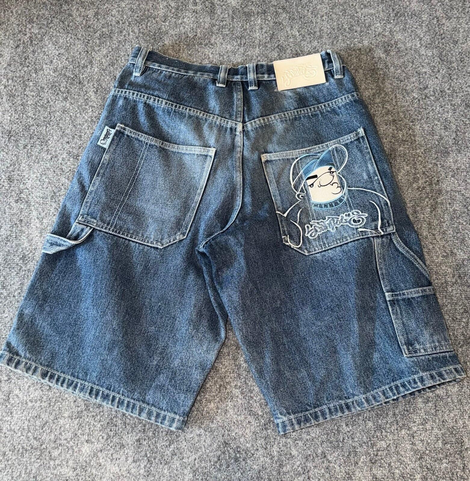 Southpole Southpole B-Boy Baggy Hip Hop Denim Shorts Mens MD Vtg Size US 32 / EU 48 - 1 Thumbnail