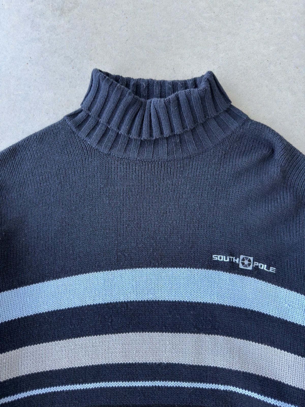 Southpole Vintage 2000s Southpole Striped Baggy Knit Sweater Size US XL / EU 56 / 4 - 3 Thumbnail