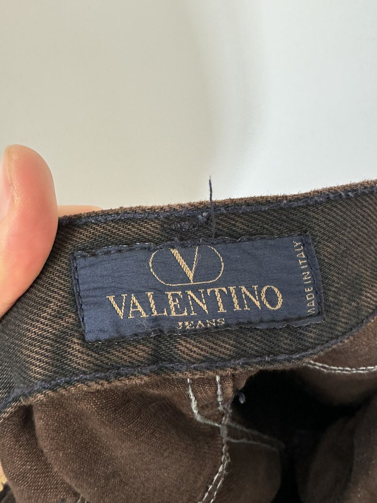 Valentino Vintage VALENTINO Jeans Denim 90s Washed Brown Pant Luxury Size US 32 / EU 48 - 6 Thumbnail