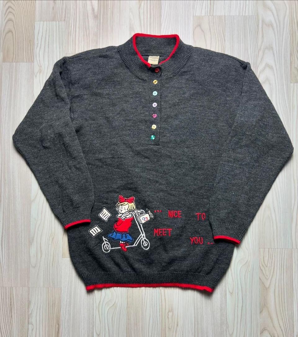 Vintage Buttoned sweater vintage rare 🔥💥 Size L / US 10 / IT 46 - 2 Thumbnail