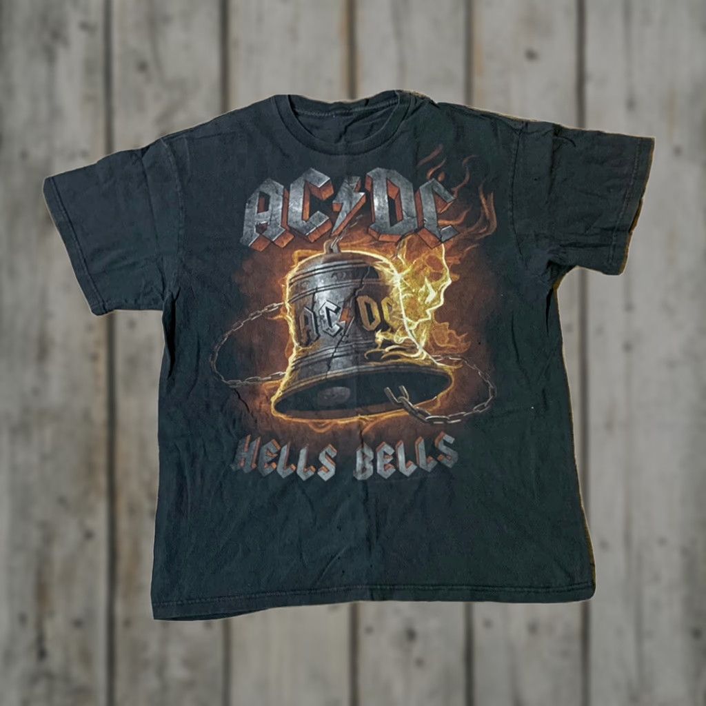 Bell ACDC Hells Bells Mens Distressed T Shirt Medium Extra Large Size US M / EU 48-50 / 2 - 1 Thumbnail