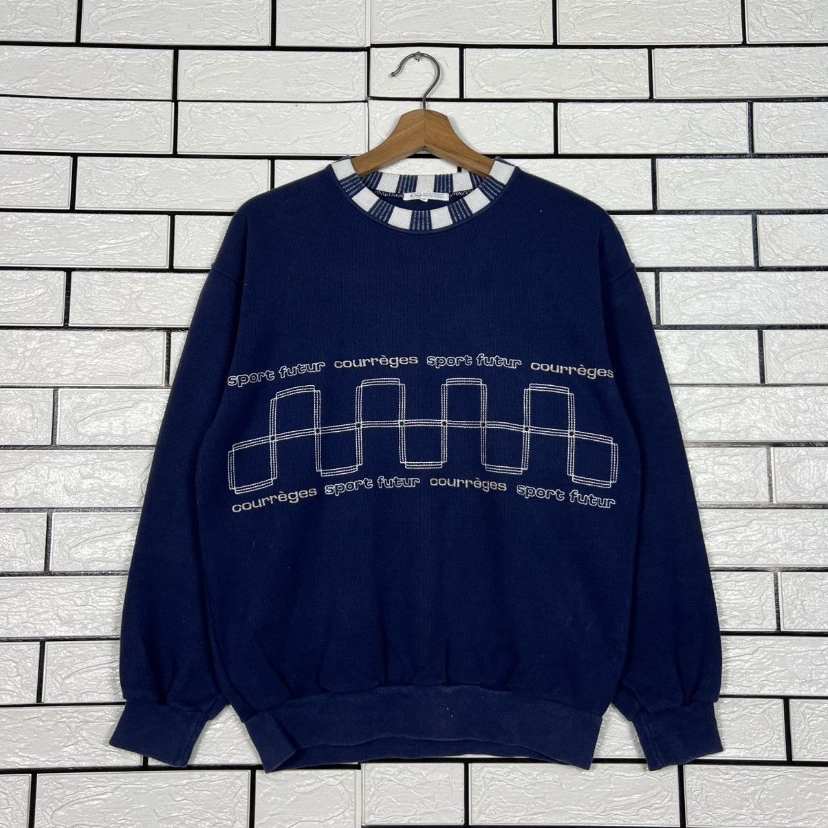Courreges Vintage COURREGES Sport Futur Crewneck Sweatshirt #3992-C182 Size M / US 6-8 / IT 42-44 - 1 Thumbnail
