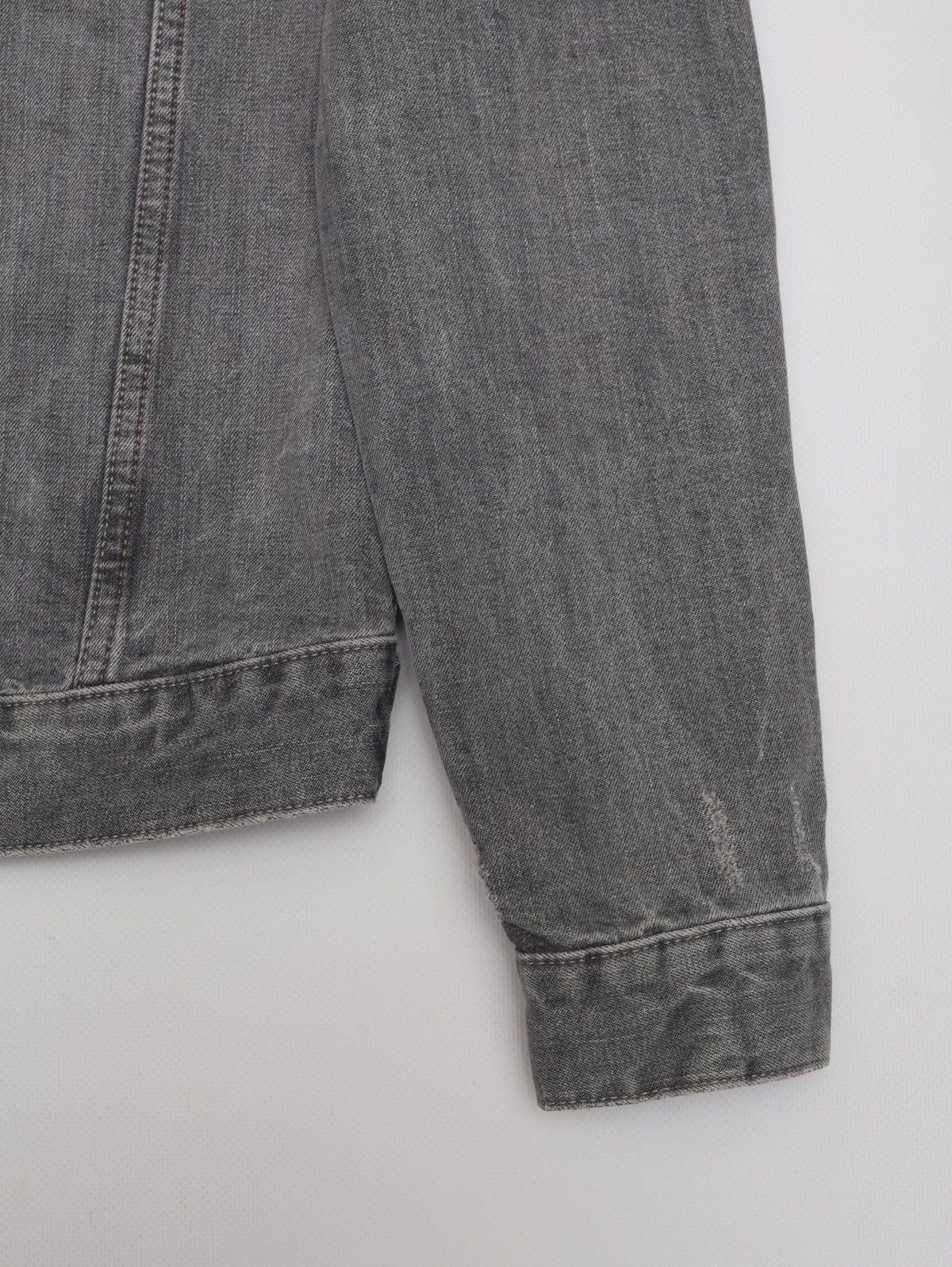 Allsaints Allsaints Keswick Denim Jacket Gray Distressed Style Size US S / EU 44-46 / 1 - 4 Thumbnail