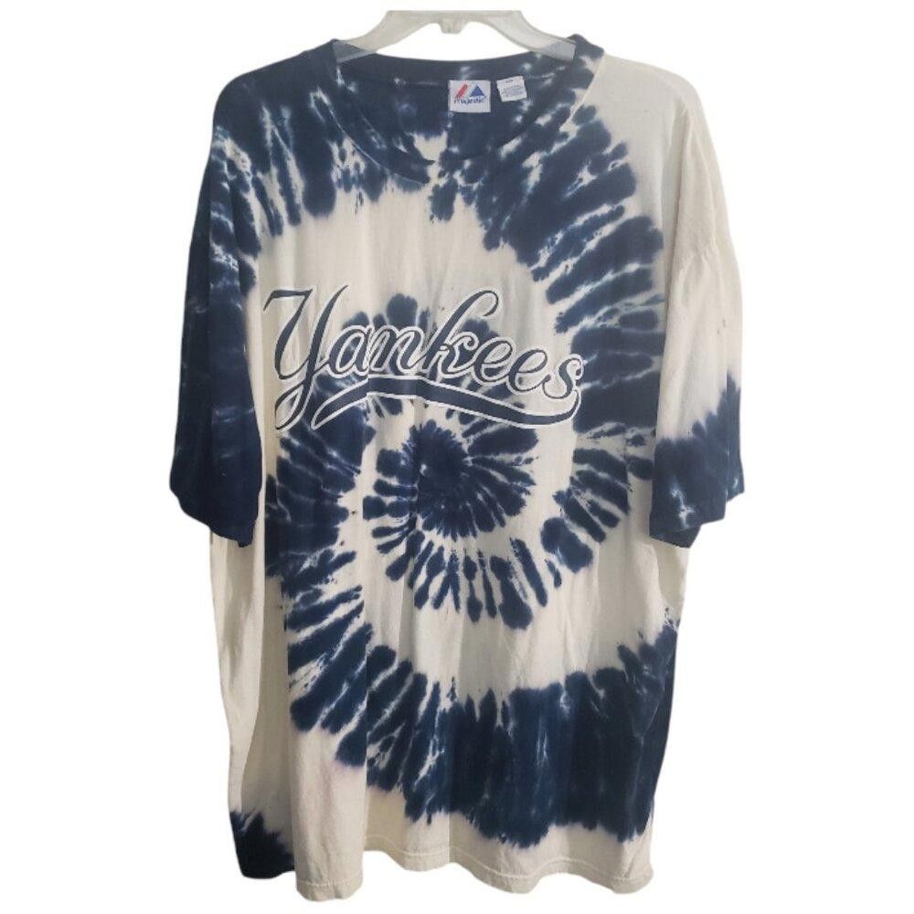 CT1903 Majestic Yankees Blue & Cream Men's T-shirt 4XL