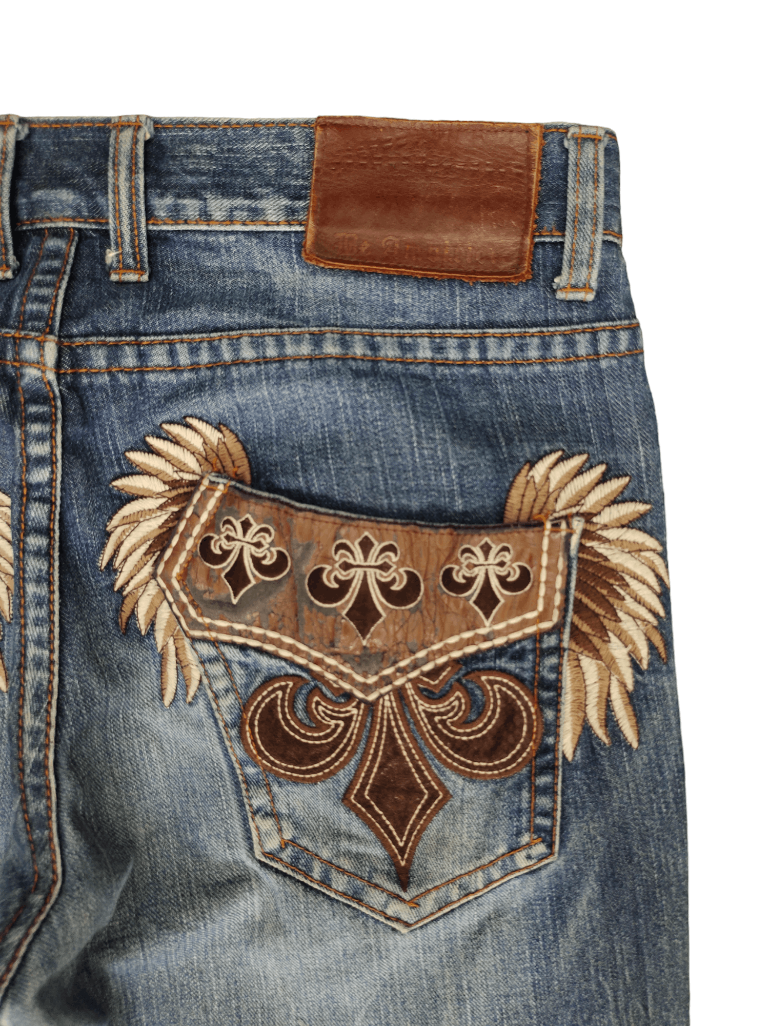 Affliction Be Ambition Cross And Wings Embroider Chrome Heart Style Y2k Size US 34 / EU 50 - 3 Thumbnail
