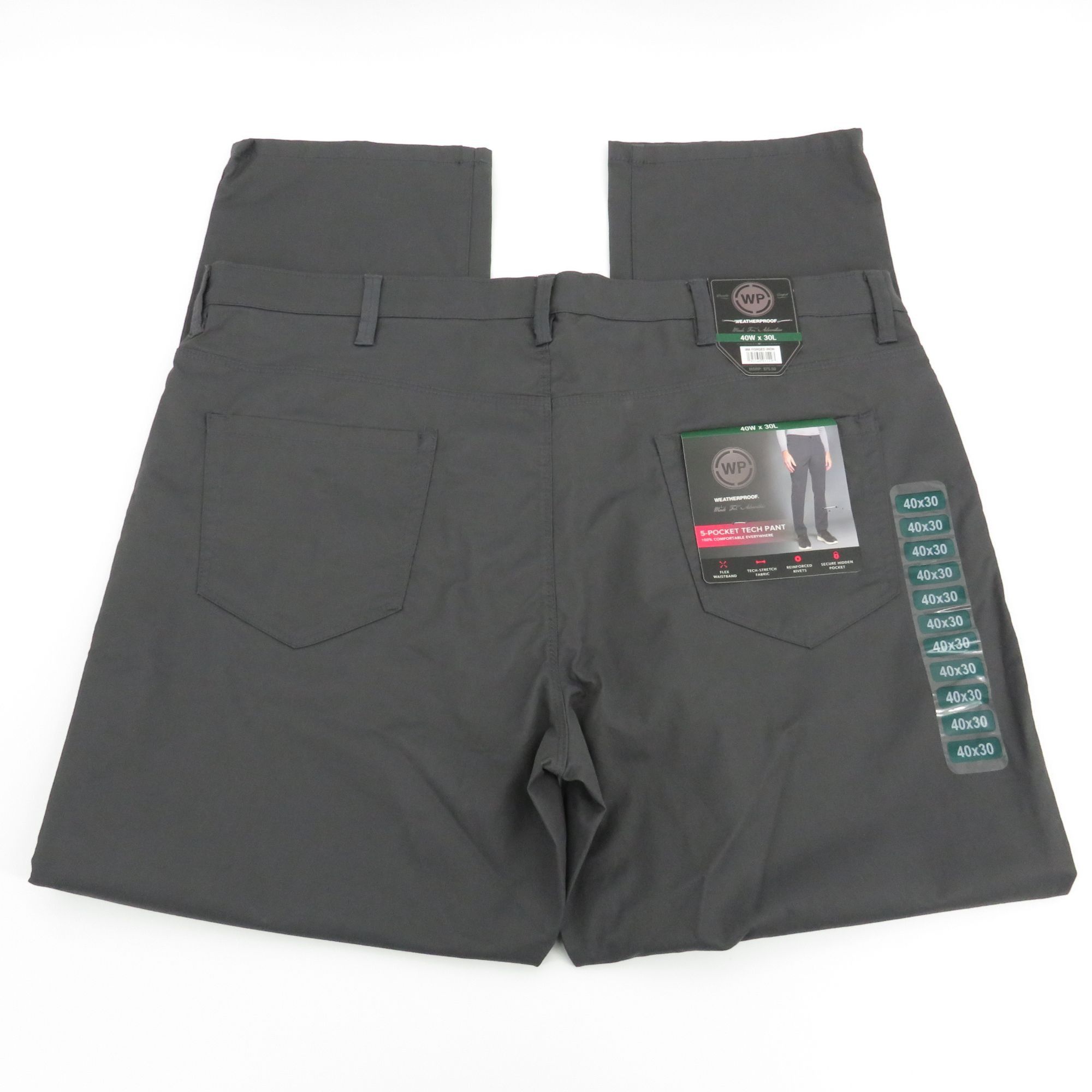 Weatherproof Weatherproof Men's Gray 5 Pocket Tech Pants 40x30 NWT $75 Size US 40 / EU 56 - 5 Thumbnail