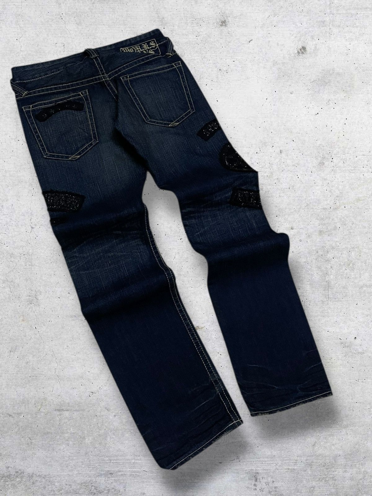 FranCisT MOR.K.S VINTAGE FRANCIS MORKS RARE DESIGNER ARCHIVE PUN PATCH DENIM Size US 29 - 11 Thumbnail