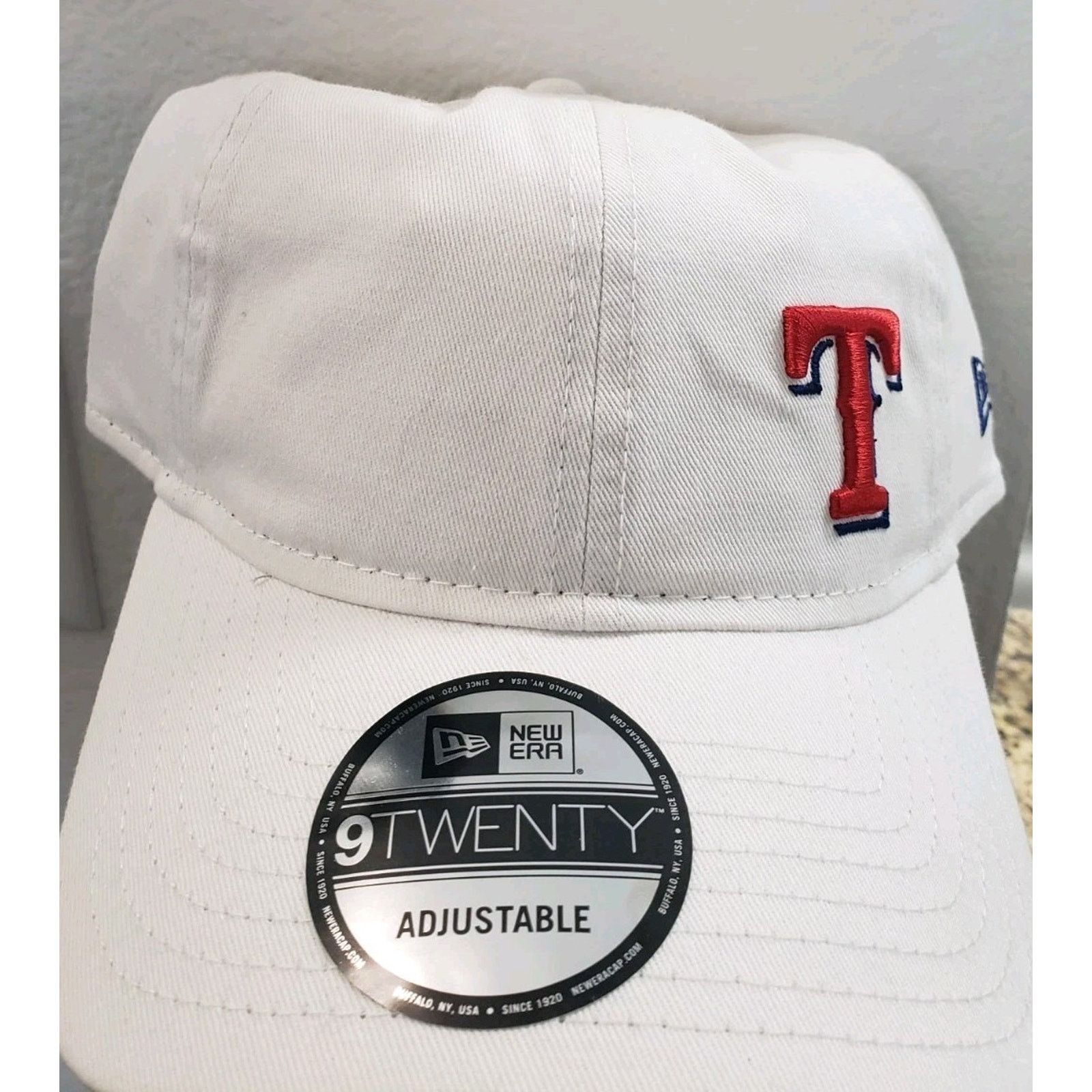 New Era Texas Rangers Hat Court Sport Dad 920 Strap White New Era Size ONE SIZE - 1 Thumbnail