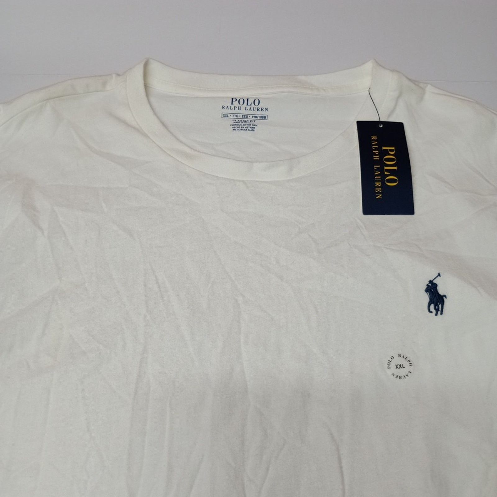 Polo Ralph Lauren Polo Ralph Lauren T-Shirt Men's Size 2XL White Classic Fit Size US XXL / EU 58 / 5 - 3 Thumbnail