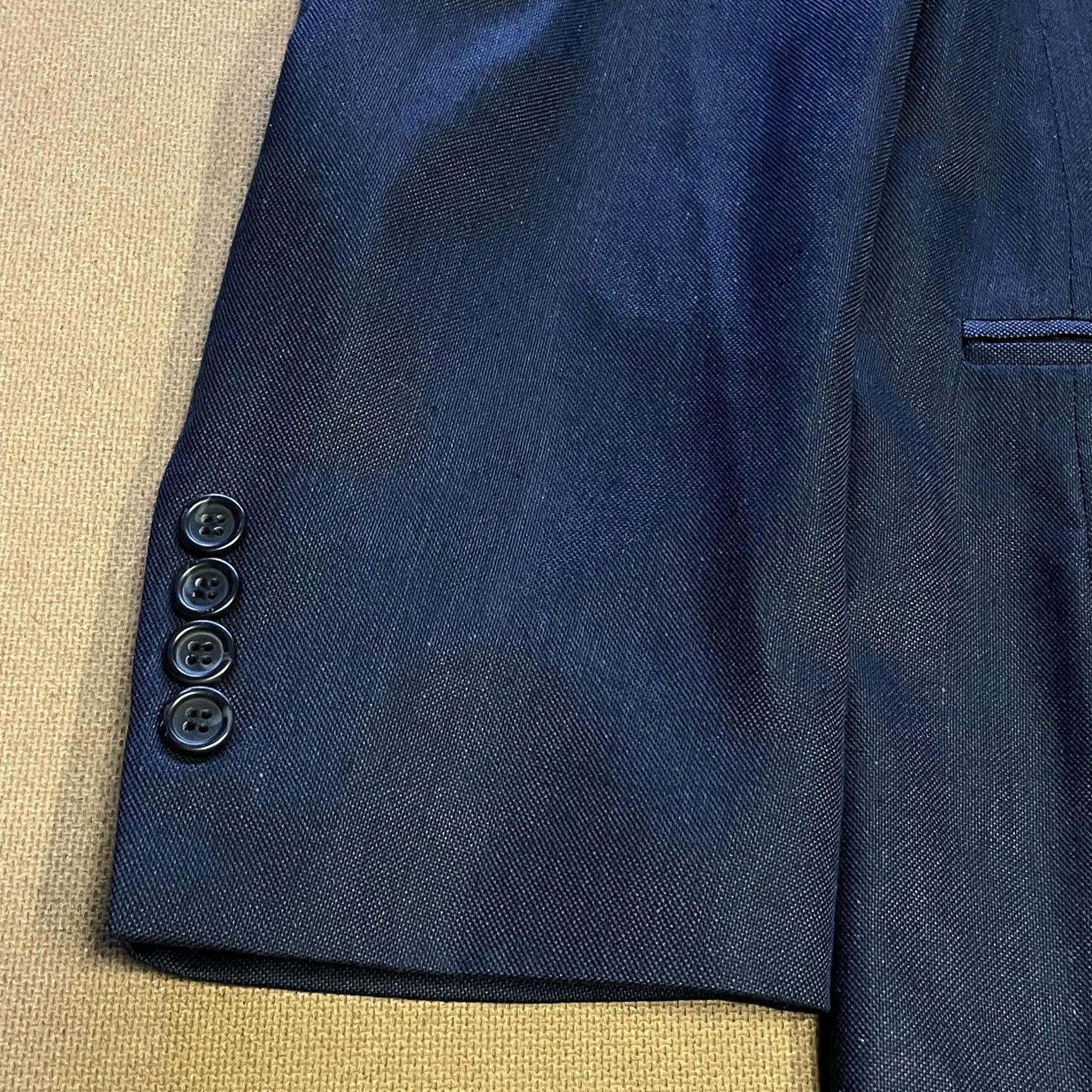 Bill Blass Bill Blass Blazer Mens 40 Long Blue Two Button Wool Suit Jacket Made USA Classic Size 40R - 2 Thumbnail