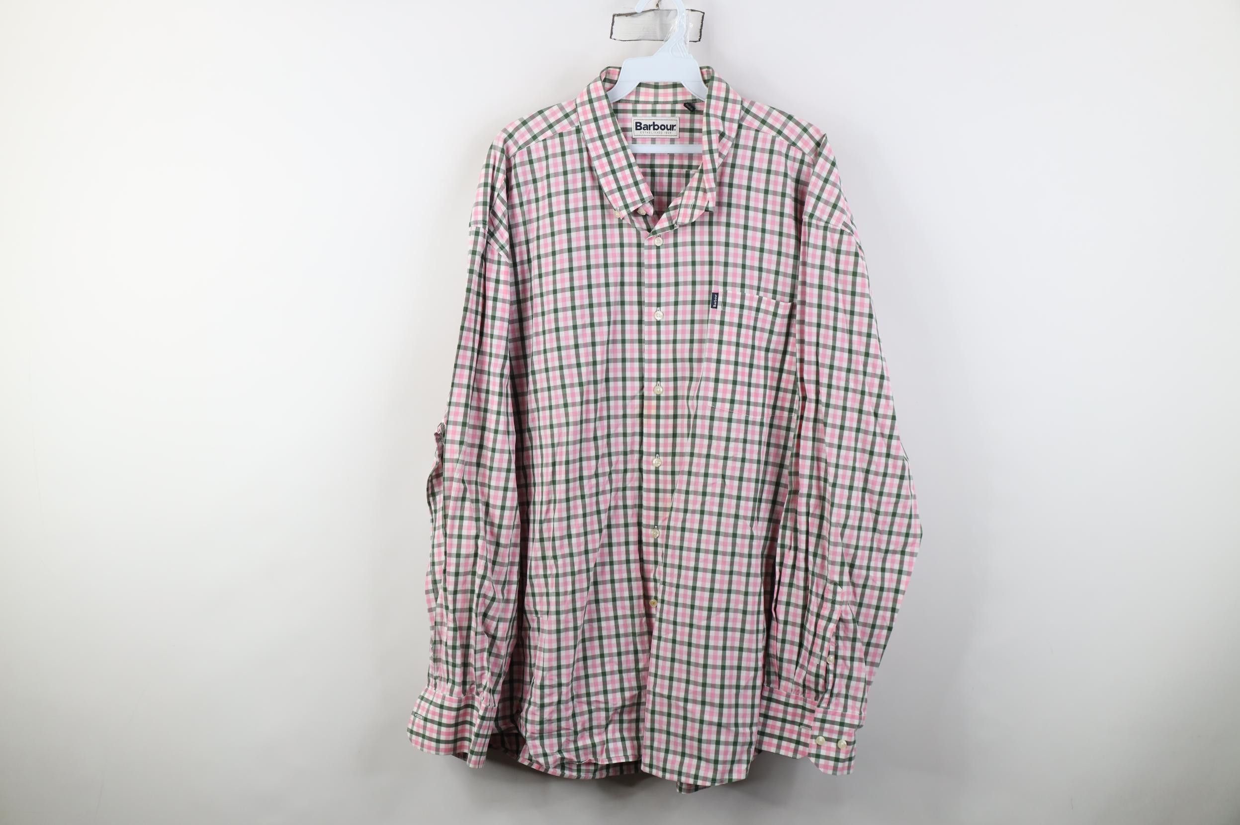 Barbour Barbour Spell Out Collared Button Down Shirt Plaid Cotton Size US XXL / EU 58 / 5 - 1 Thumbnail