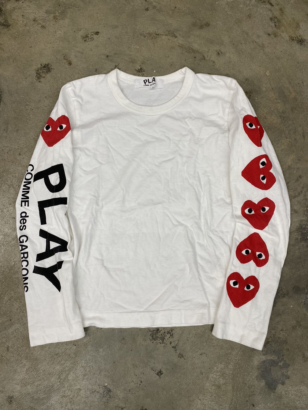 CDG by Comme des Garcons × Comme des Garcons PLAY × Designer Cdg play longsleeve white Size XS / US 0-2 / IT 36-38 - 7 Thumbnail