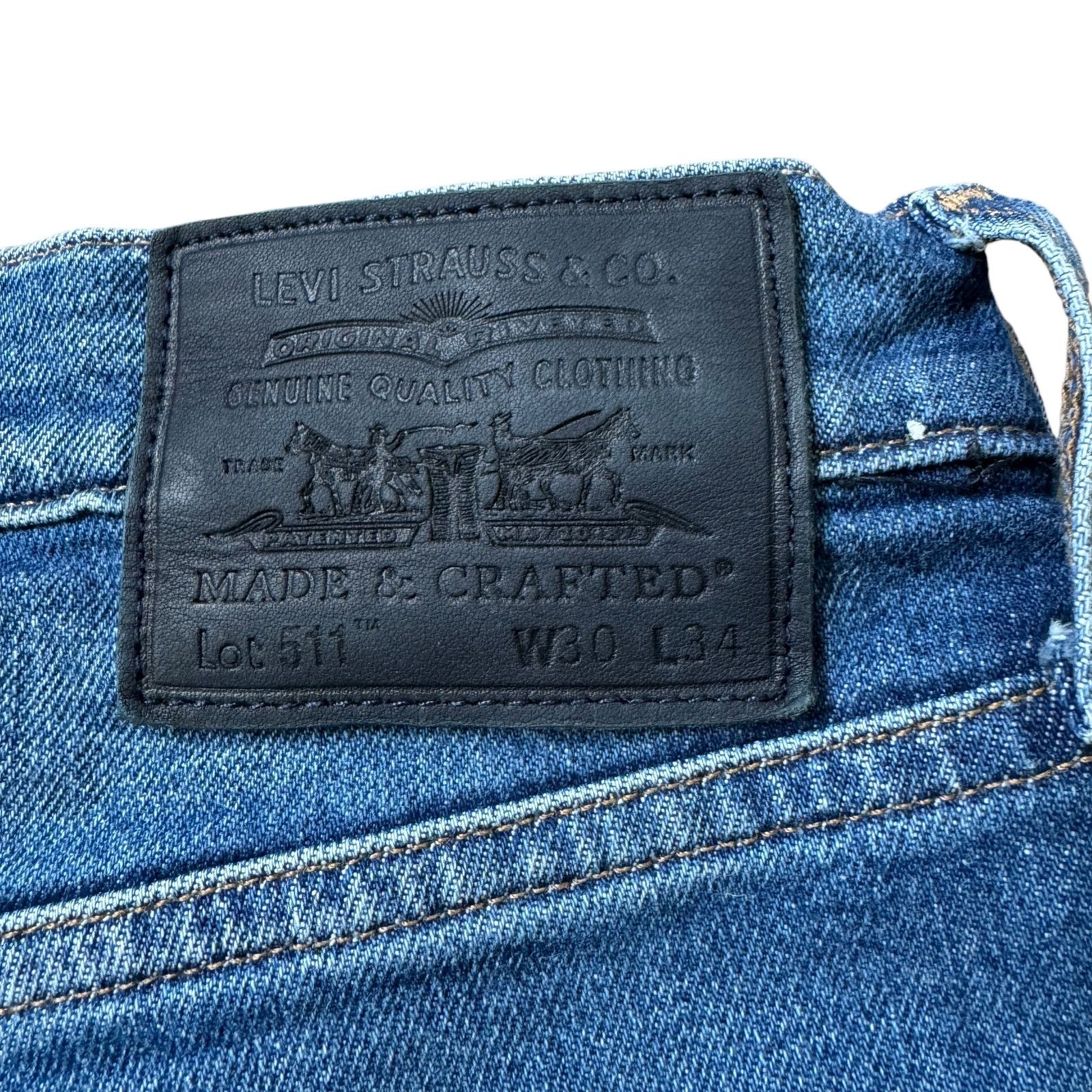 Levi's Made & Crafted Levi's Made & Crafted 511 Slim Jeans Classic Blue Wash Size US 30 / EU 46 - 6 Thumbnail