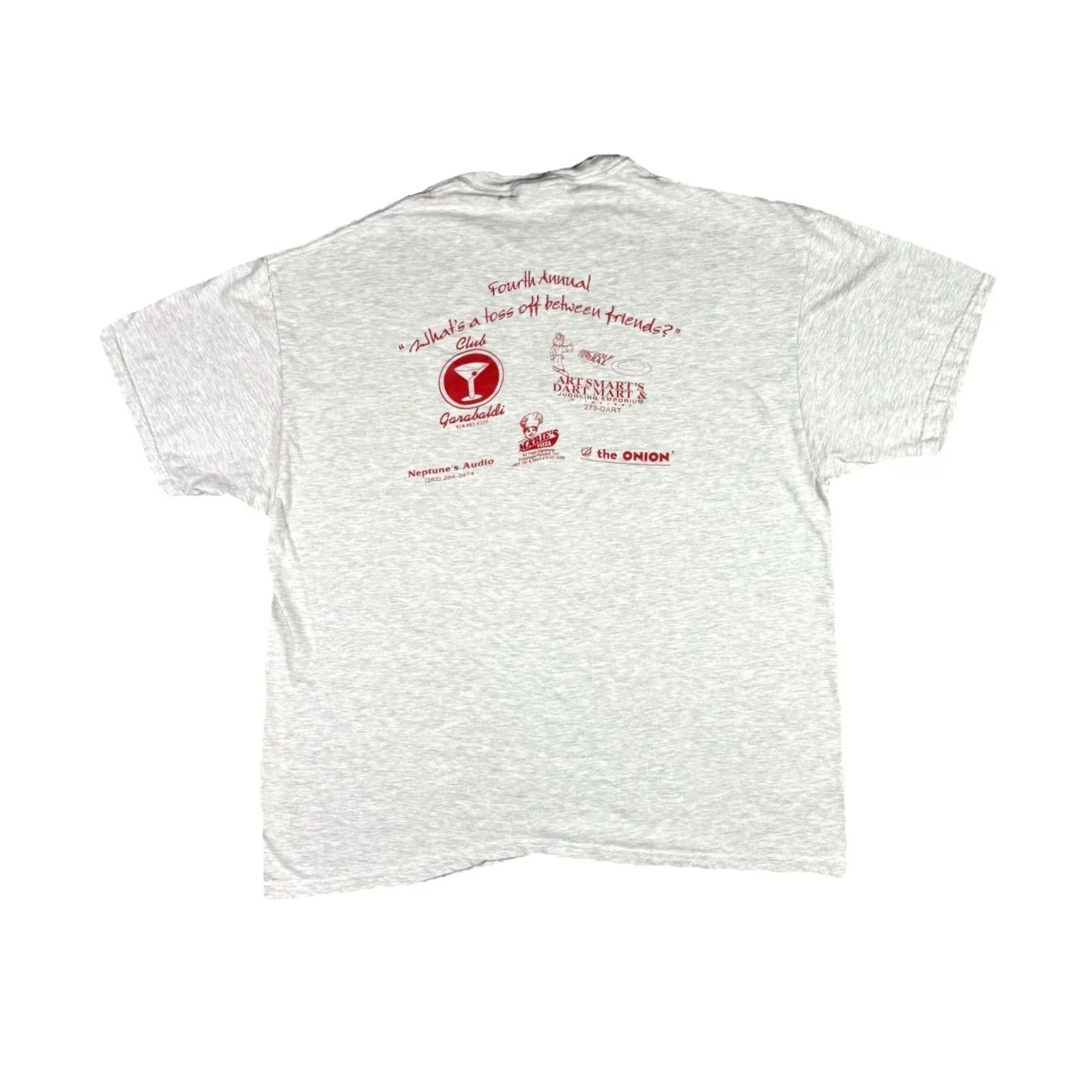 Hanes VINTAGE Funny Quote Text T Shirt Art Crewneck XL 90s Hanes Gray Cotton Graphic Print Short Sleeve Mens Size US L / EU 52-54 / 3 - 2 Thumbnail