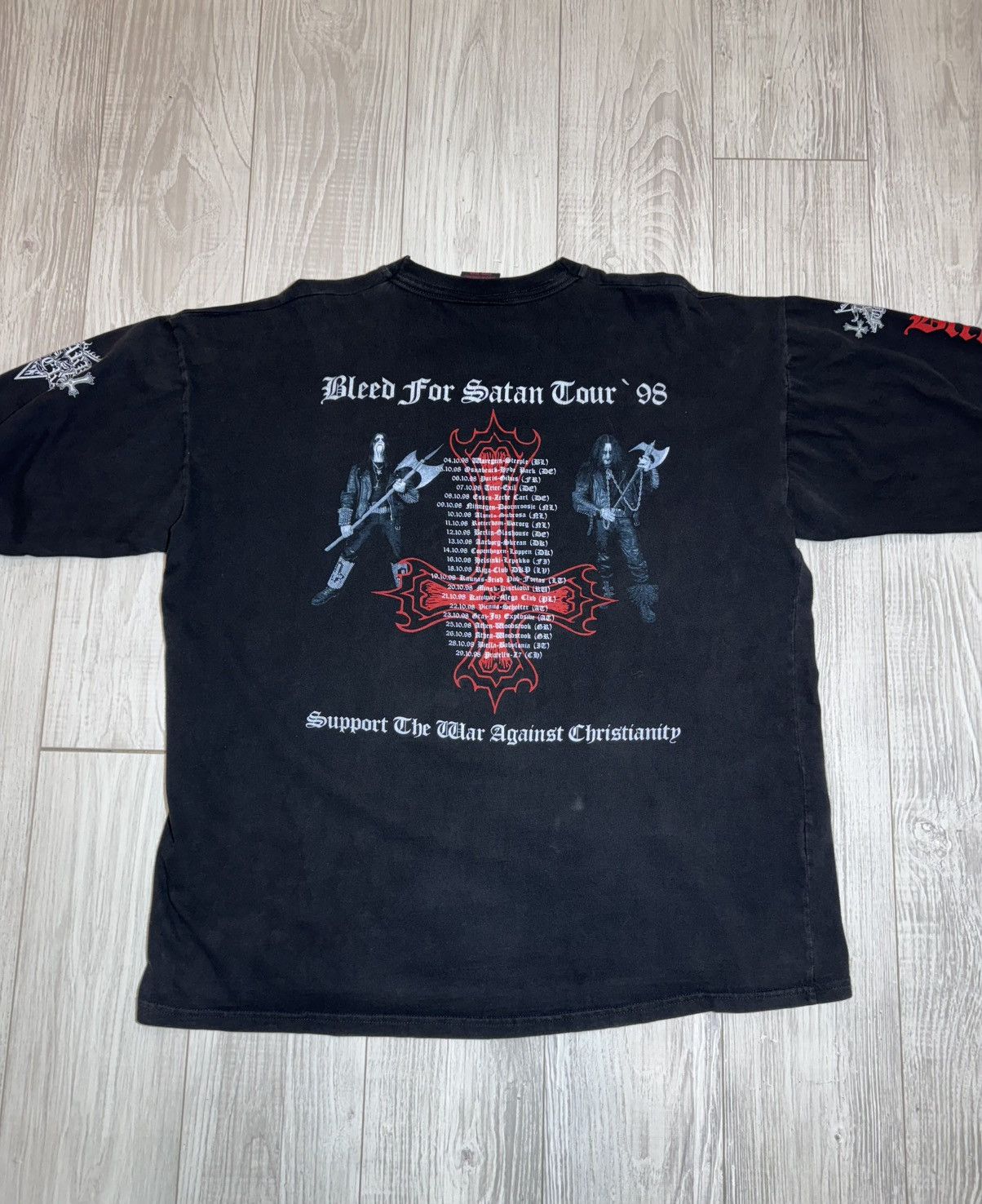 Vintage Vintage Dark Funeral Bleed for Satan Tour 1998 Size US XL / EU 56 / 4 - 5 Thumbnail