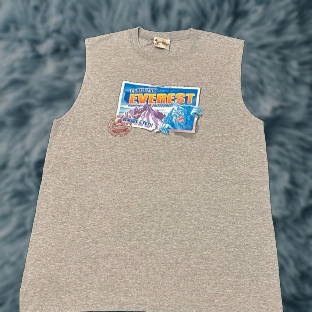 Disney VINTAGE Disney Expedition Everest Ride Yeti VTG Sleeveless Shirt Mens Size L Gray 90s Classic Cartoon Mens Size US L / EU 52-54 / 3 - 1 Thumbnail