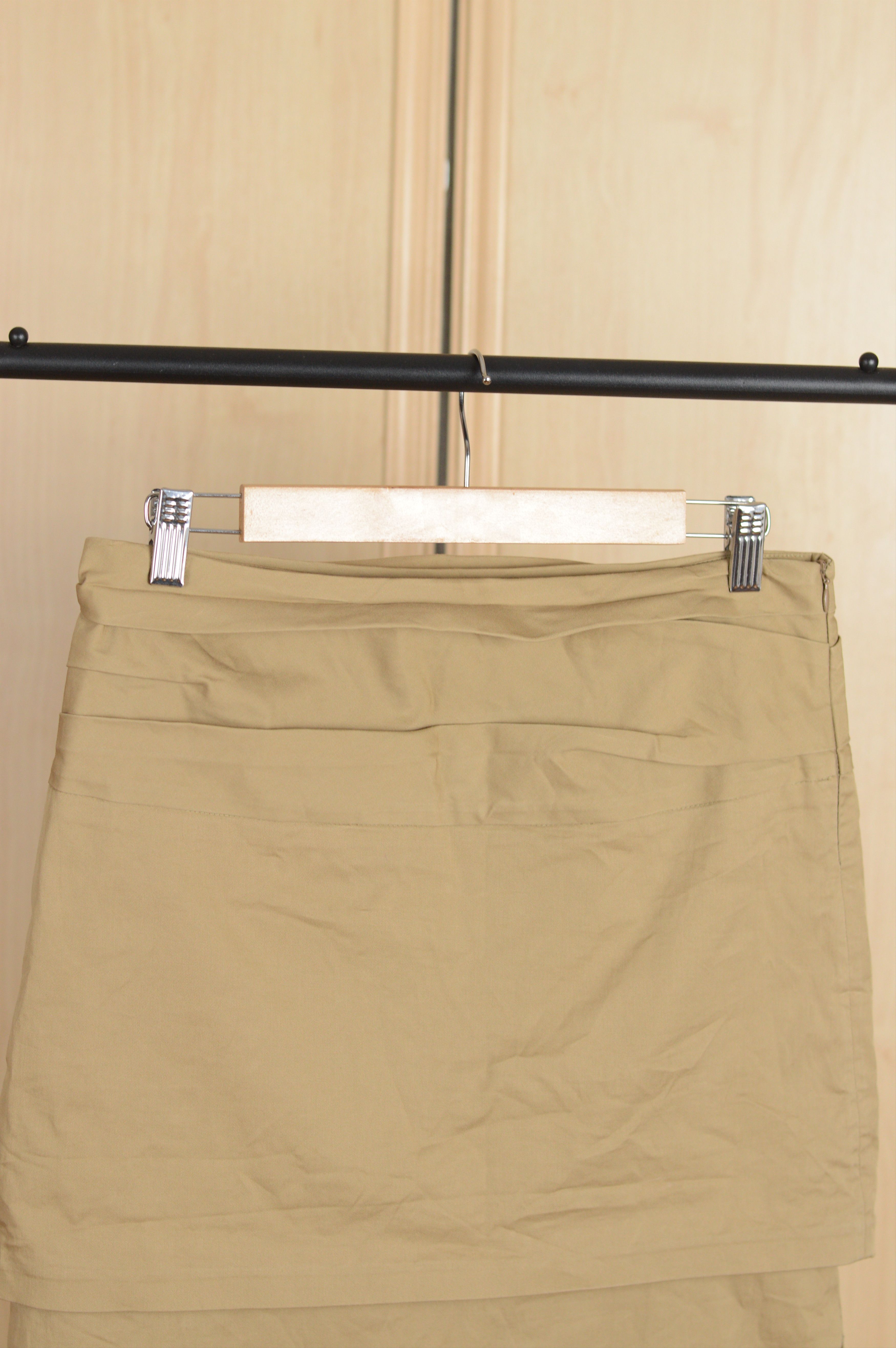 Brunello Cucinelli Brunello Cucinelli Beige Cotton Skirt Size 32" / US 10 / IT 46 - 2 Thumbnail