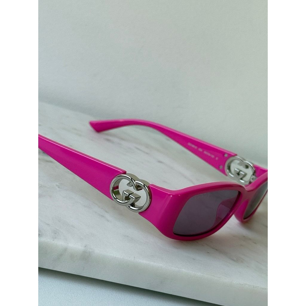 Gucci NEW Gucci GG1661S Pink Slim Logo Sunglasses Size ONE SIZE - 4 Thumbnail