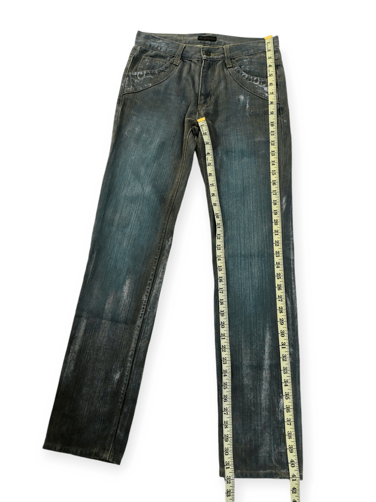 Morgan Homme Morgan Homme Acid Wash Rare Design Size US 29 - 16 Thumbnail
