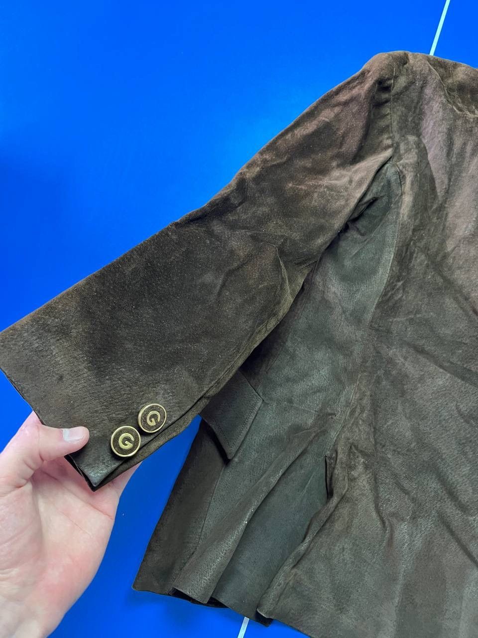 Gucci Vintage GUCCI Leather Jacket Blazer Brown IT 44 Womens 80s Size M / US 6-8 / IT 42-44 - 19 Thumbnail