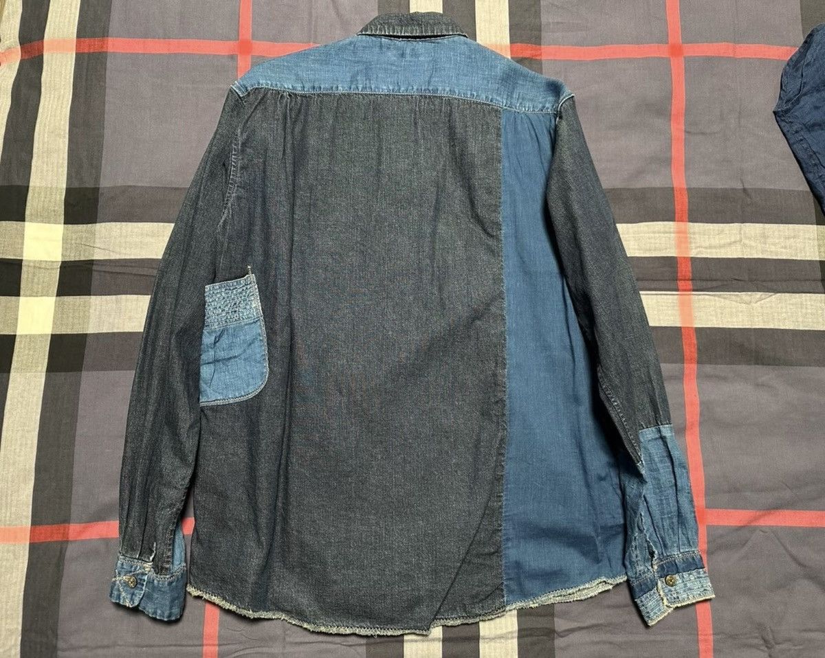 Kapital KAPITAL indigo sashiko patchwork denim shirt Size US M / EU 48-50 / 2 - 6 Thumbnail