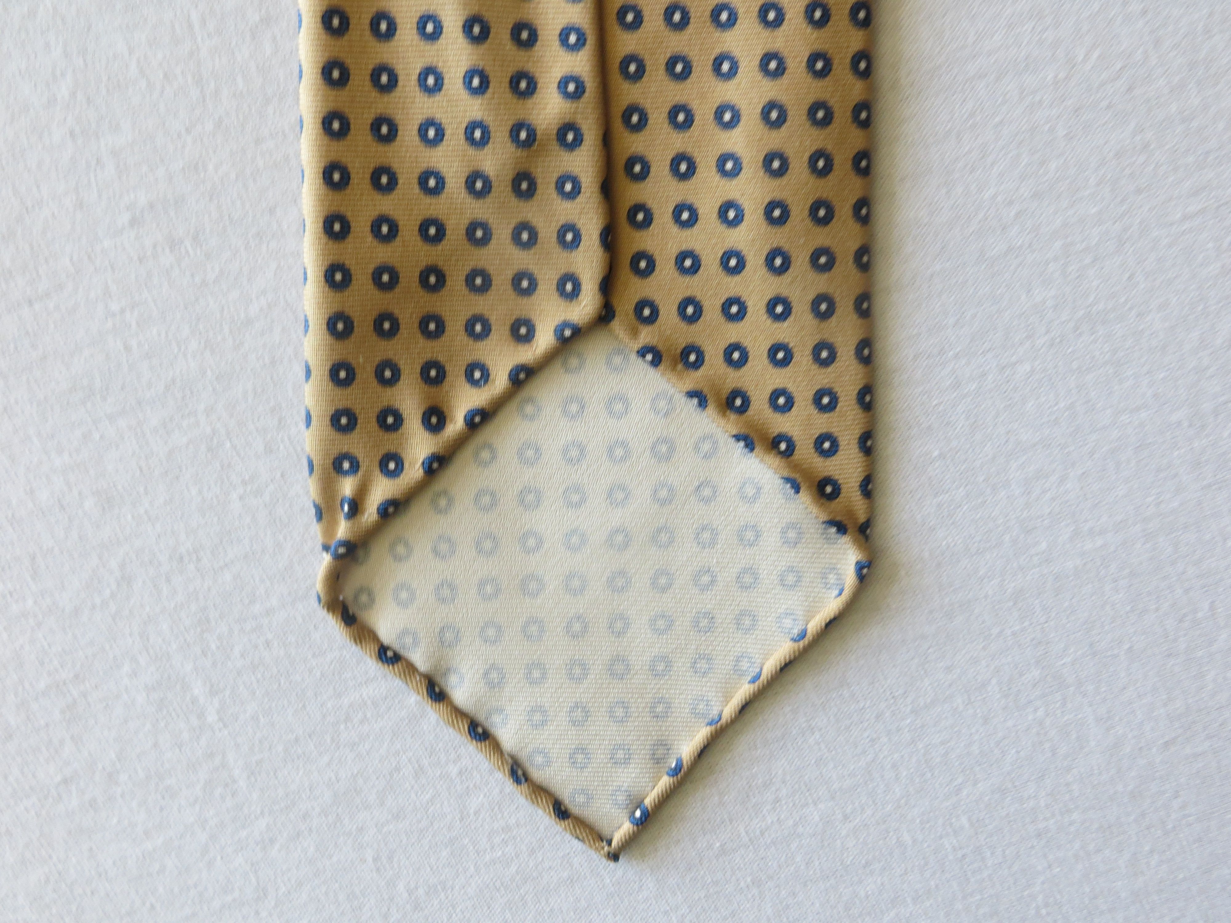 Drake's RAW EDGE DARK BEIGE SILK TIE Size ONE SIZE - 2 Thumbnail