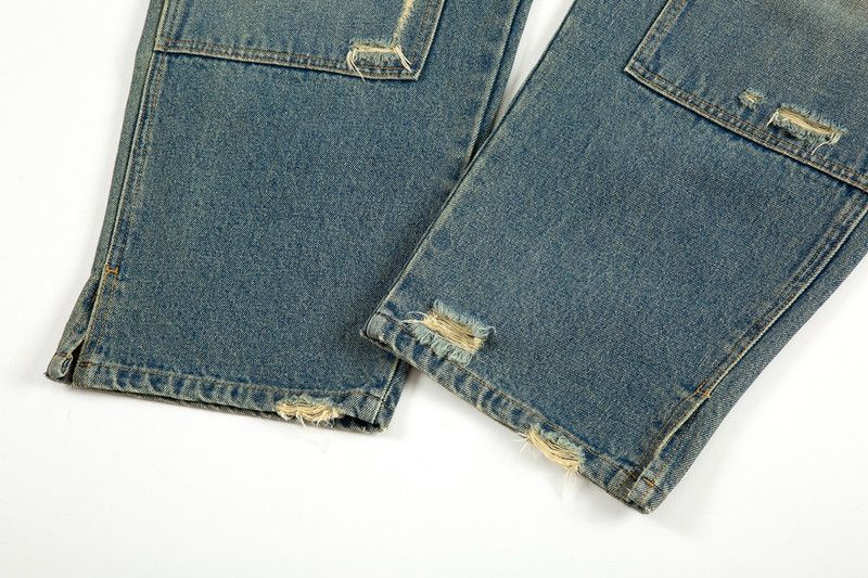 Jean × Vintage Vintage Washed Hole Wide Leg Logging Jeans Size US 36 / EU 52 - 10 Thumbnail