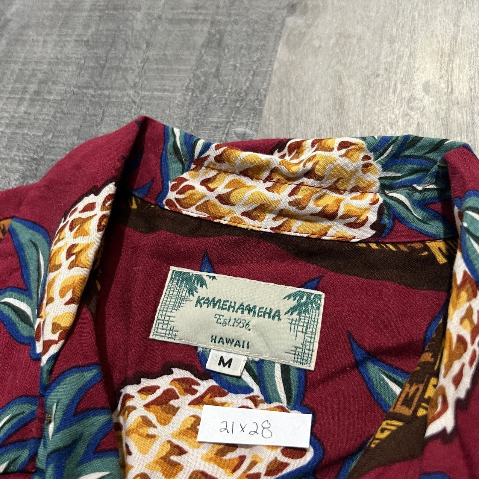 Other VTG KAMEHAMEHA Shirt Hawaiian Pineapple Camp Loop Collar M Size US M / EU 48-50 / 2 - 5 Thumbnail