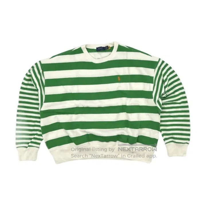 Polo Ralph Lauren Polo Ralph Lauren Unisex Green White Stripe Sweatshirt. Size US M / EU 48-50 / 2 - 1 Thumbnail