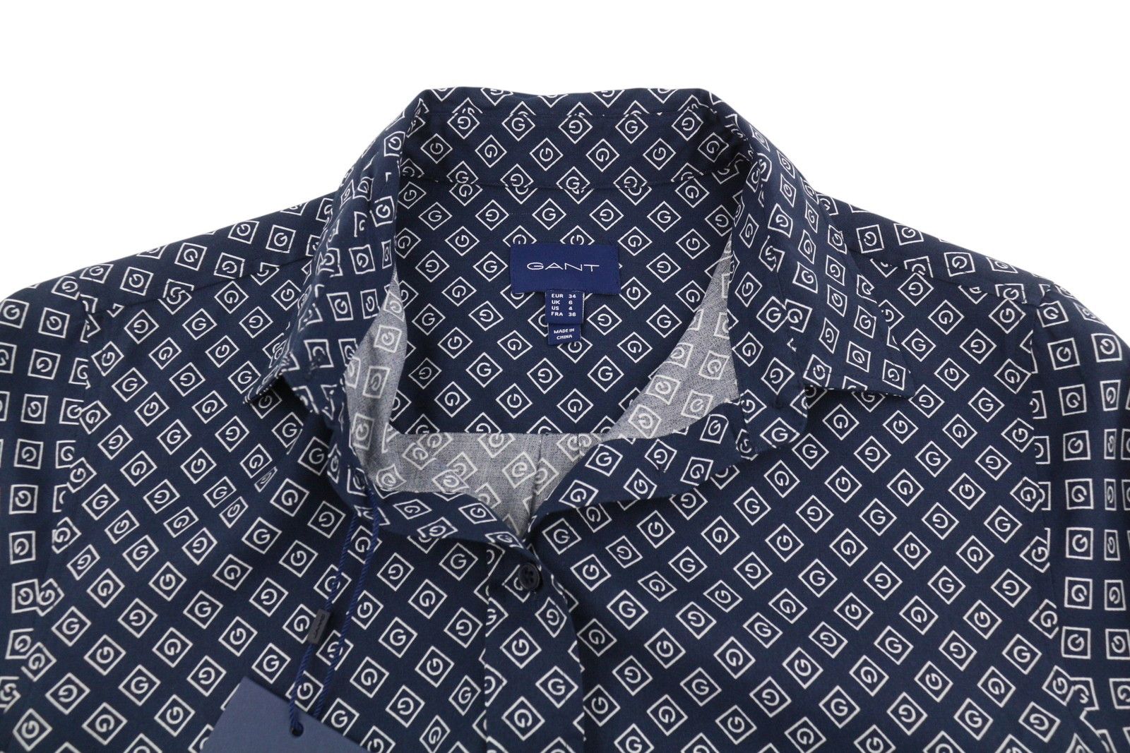 Gant ICON WEAVE SHIRT EU34 Marine Belted Dress 87730 Size XS / US 0-2 / IT 36-38 - 4 Thumbnail