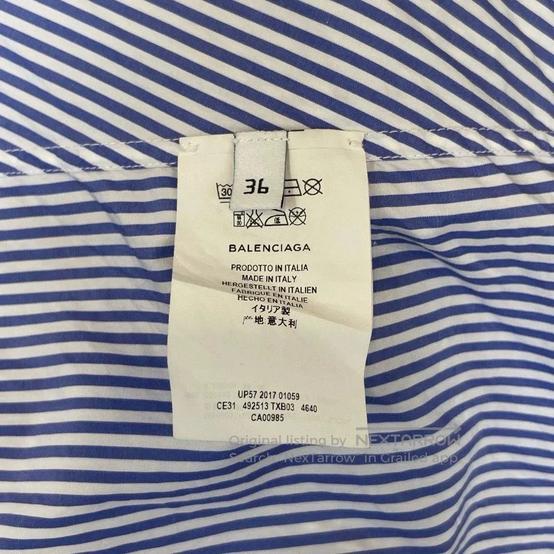 Balenciaga Balenciaga Blue Striped Shirt. Size US XS / EU 42 / 0 - 6 Thumbnail