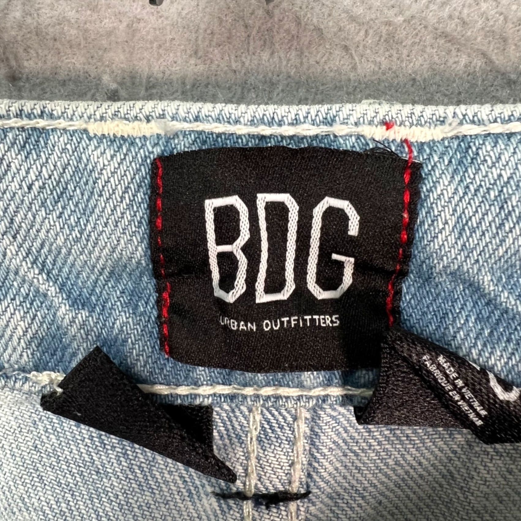 Bdg BDG Womens Jeans High-Rise Light Wash 25 Blue 5-Pocket Wide-Leg Denim 100% Cotton Adult Womens Jeans Size 42" / US 20 - 3 Thumbnail