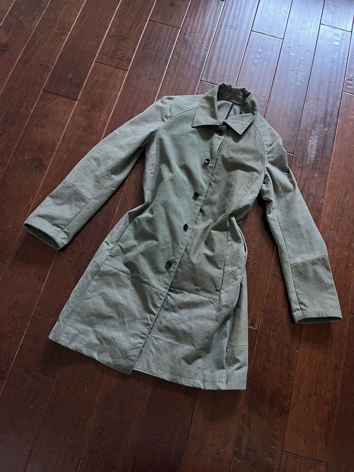 Isamu Katayama Backlash Military Canvas Overcoat w/ Horse Leather Details Size US M / EU 48-50 / 2 - 1 Thumbnail