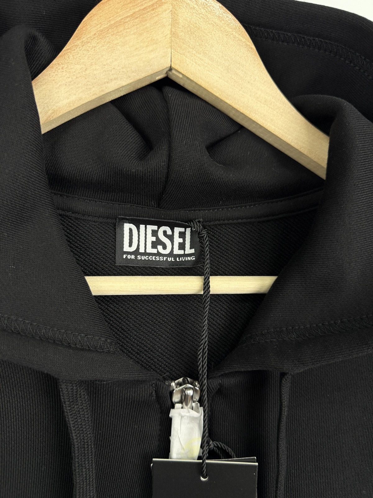 Diesel 🇺🇸 NWT❗️Diesel Full Zip Hoodie Black For Successful Living Y2K Size US L / EU 52-54 / 3 - 11 Thumbnail