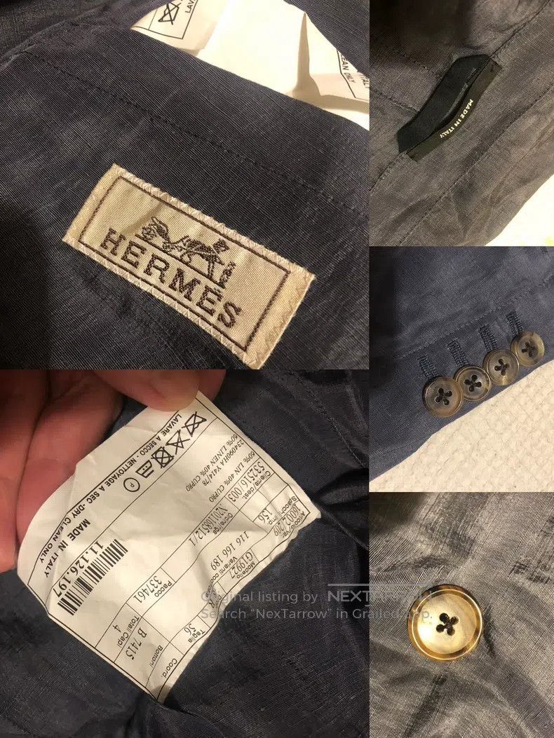 Hermes Hermes size 56 Suits jacket 60% linen 40% copper ammonia fi Size 54R - 5 Thumbnail
